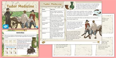 tudor medicine ks2 lesson|tudor medicine ks2 pack.